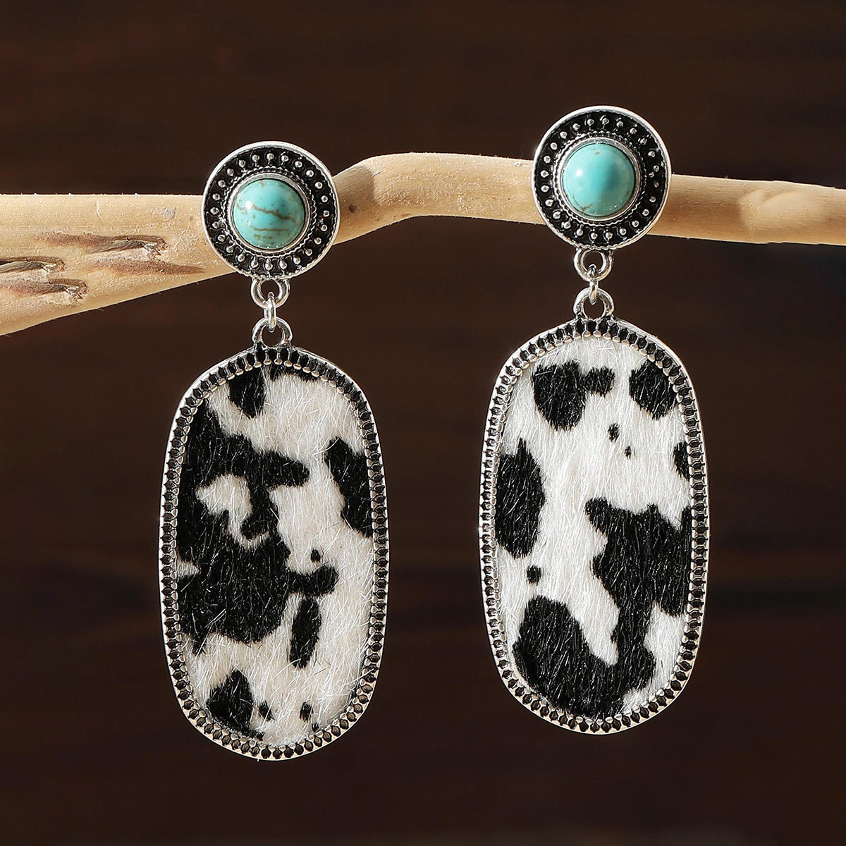 Wholesale Retro Western Style Turquoise Earrings