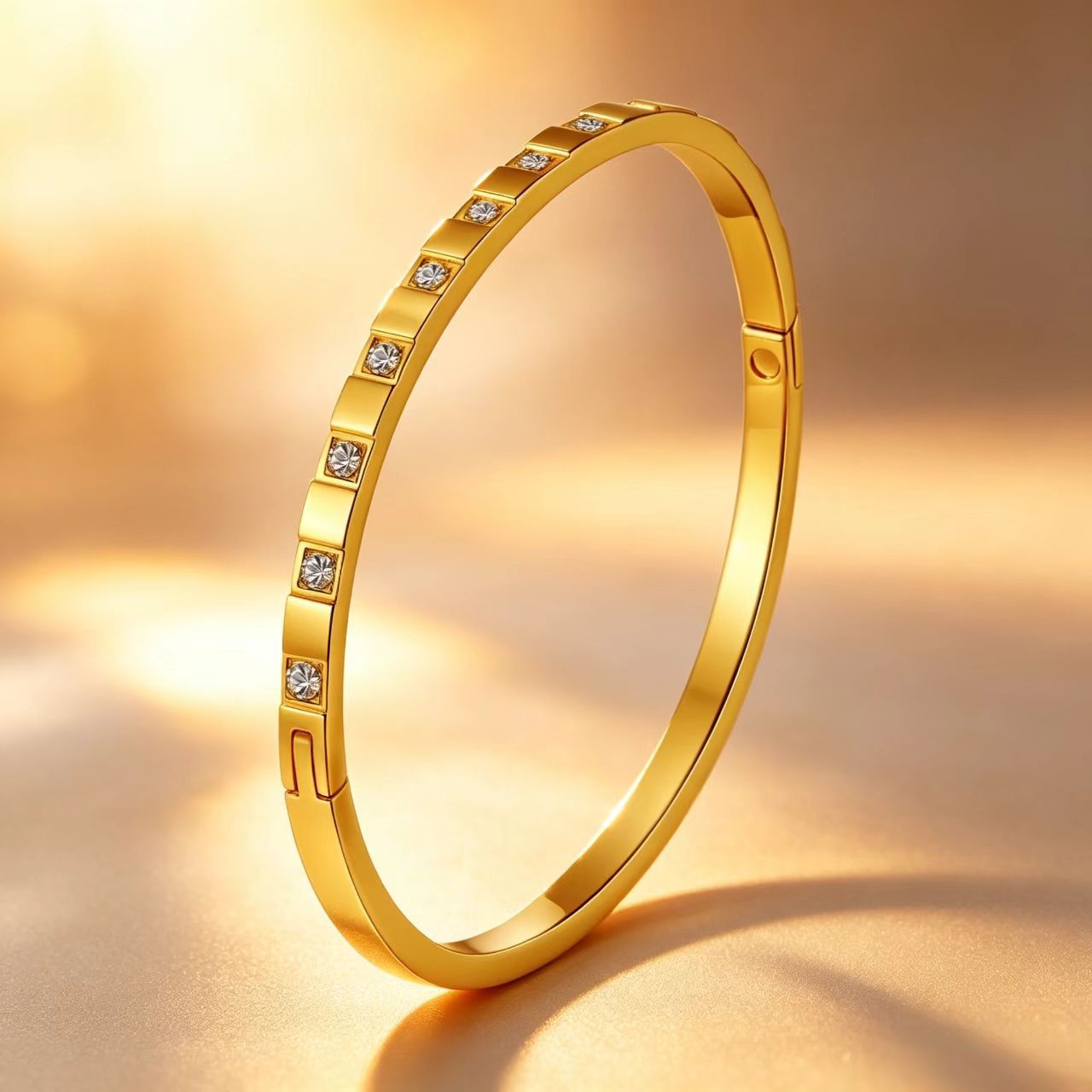Wholesale Stainless Steel Diamond Bracelet Round Clasp