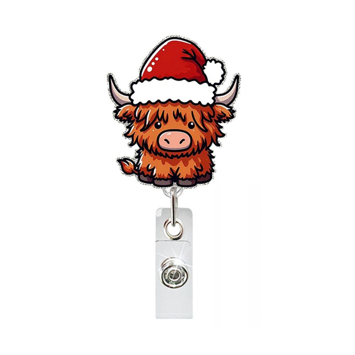 Wholesale retractable acrylic Christmas animal   Badge Reels