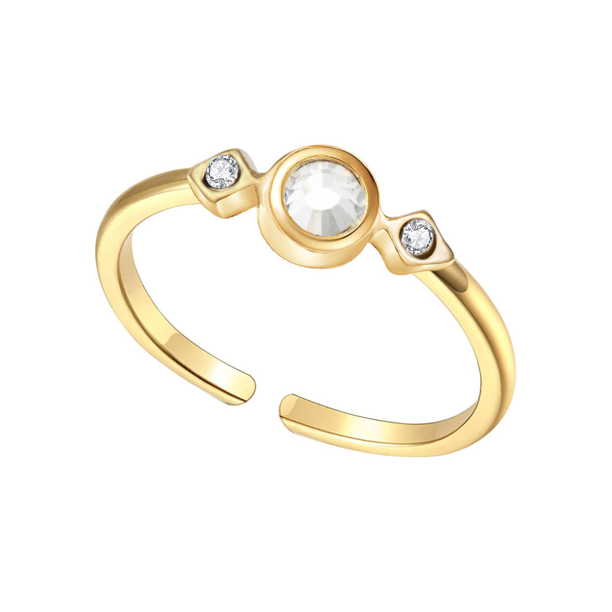 Wholesale White Zircon Titanium Steel Ring