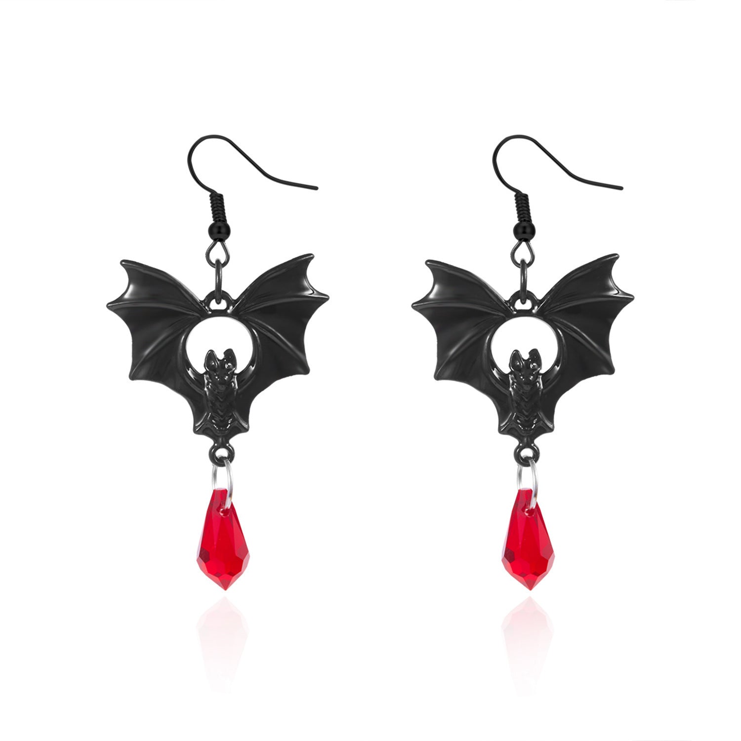 Wholesale Halloween Bat Crystal Earrings