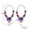 Wholesale  Alloy Oil Dropping Diamond Red White Blue Stripe Love Five-pointed Star Earrings