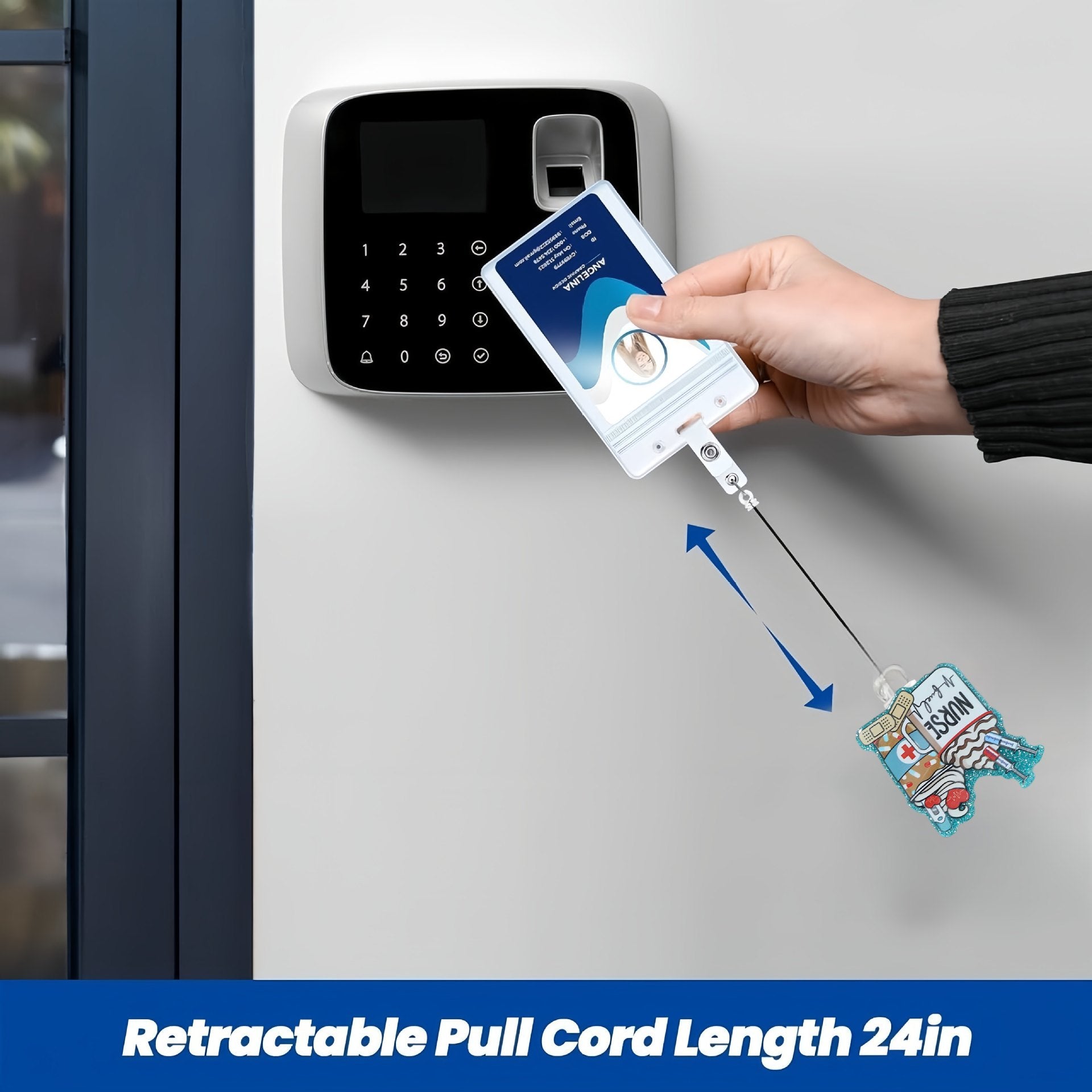 Wholesale Funny Creative Medical Series Acrylic Retractable Rotating Badge Keychain