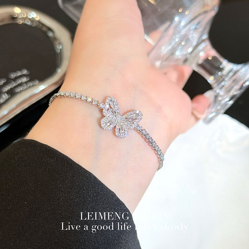 Wholesale Colorful Geometric Zircon Flower Bracelet