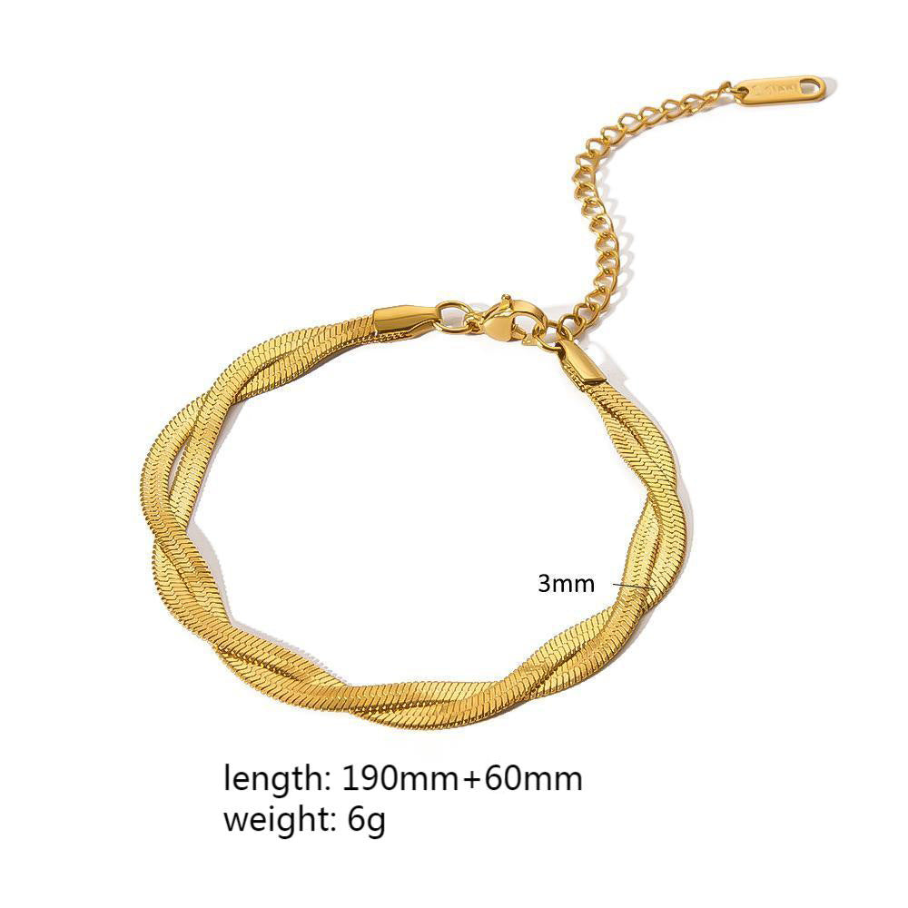 Wholesale DIY bracelet 18k gold stainless steel chain bracelet with a high-end feel