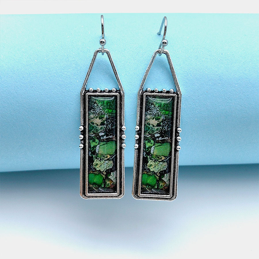 Wholesale Bohemian Vintage Turquoise Pattern Earrings ACC-ES-Xizhao015