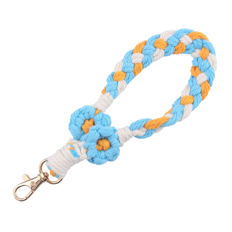Wholesale Creative DIY cotton key lanyard pendant lanyard  keychains
