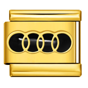 Wholesale Italian Charm Bracelet 9mm DIY Car Logo Series   Creative Stainless Steel Composable Bracelet