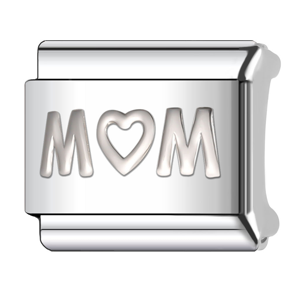 Wholesale 5pcs Italian Charm Bracelet 9mm DIY Splicing Cute Creative Stainless Steel Composable Bracelet