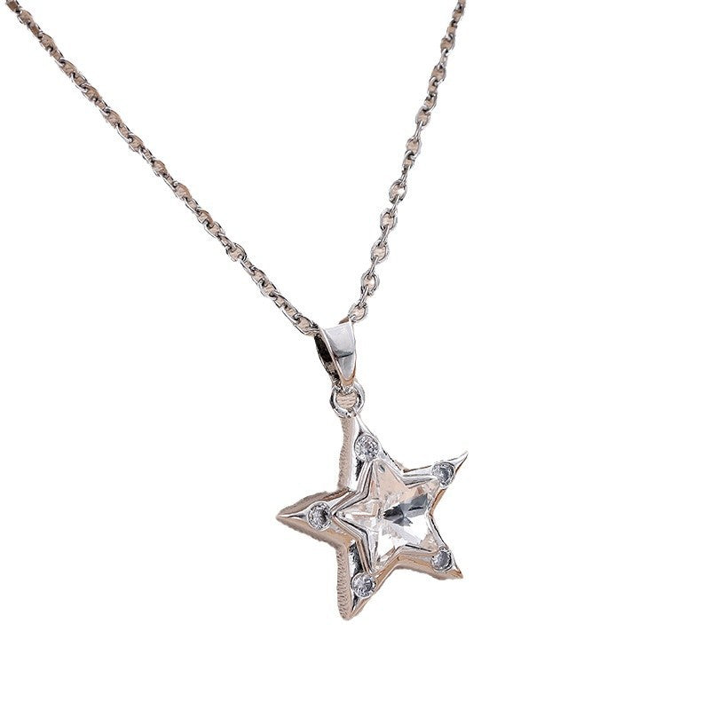 Wholesale Gold Five-pointed Star Pendant Titanium Steel Necklace ACC-NE-Chengy006