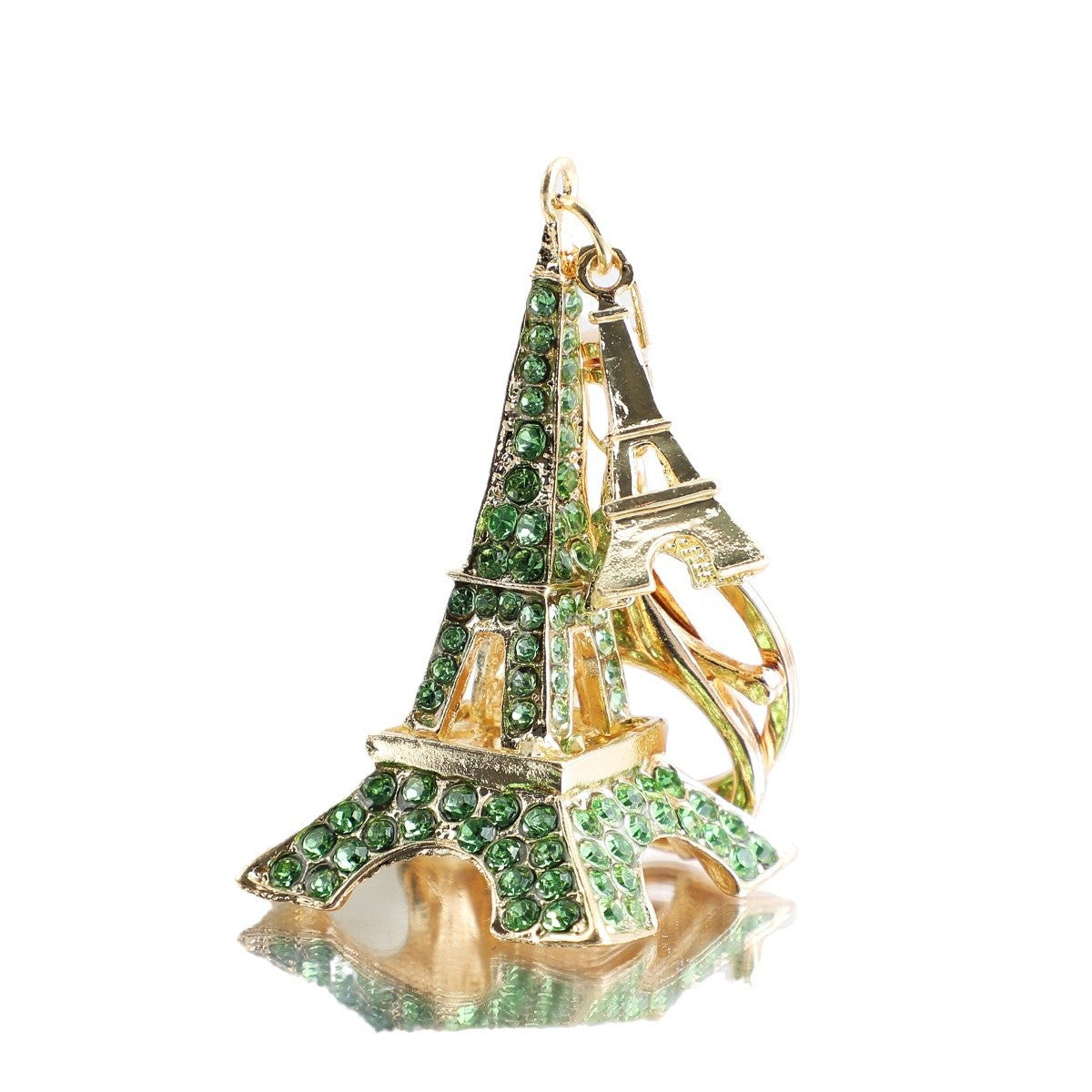 Wholesale Creative Rhinestone Paris Eiffel Tower Car Keychain