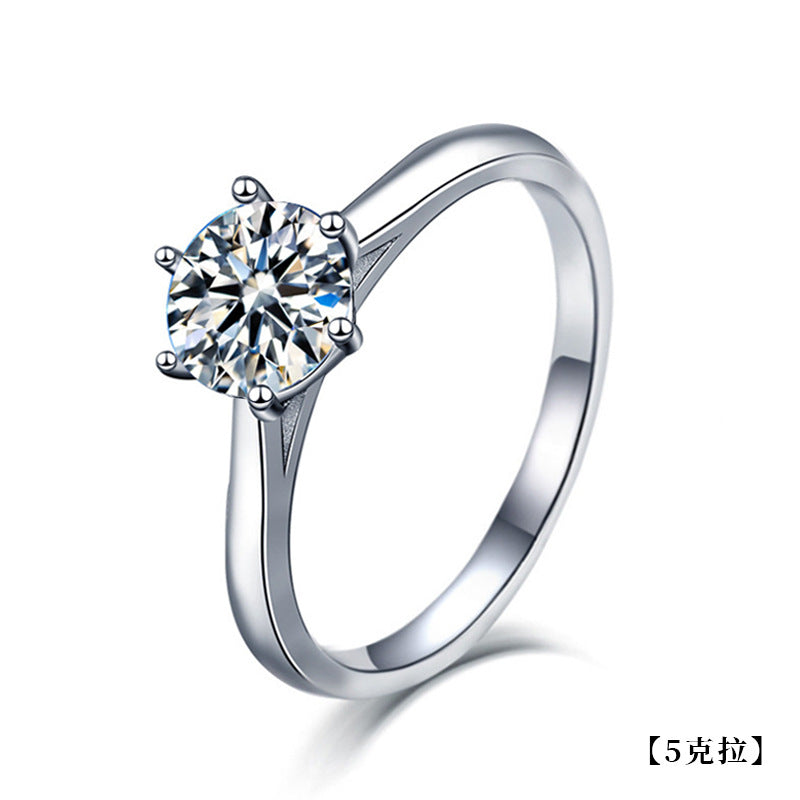 Wholesale 925 sterling silver six-claw ring