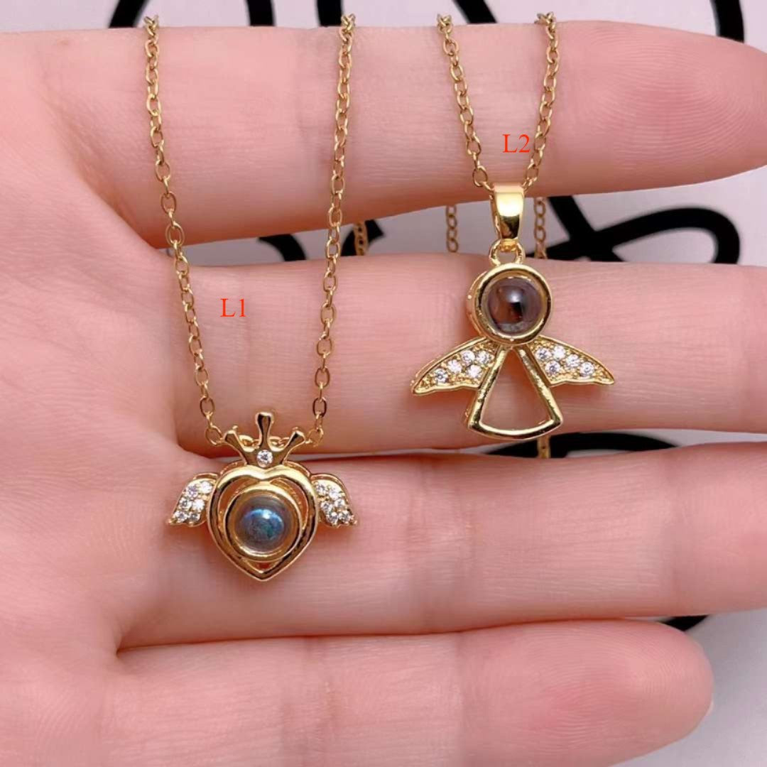 Wholesale 100 languages I love you projection temperature necklace