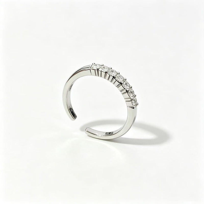 Wholesale Geometric Open Ring with CZ Stones,  Fashion Accessory for Women,  Boutique Resale