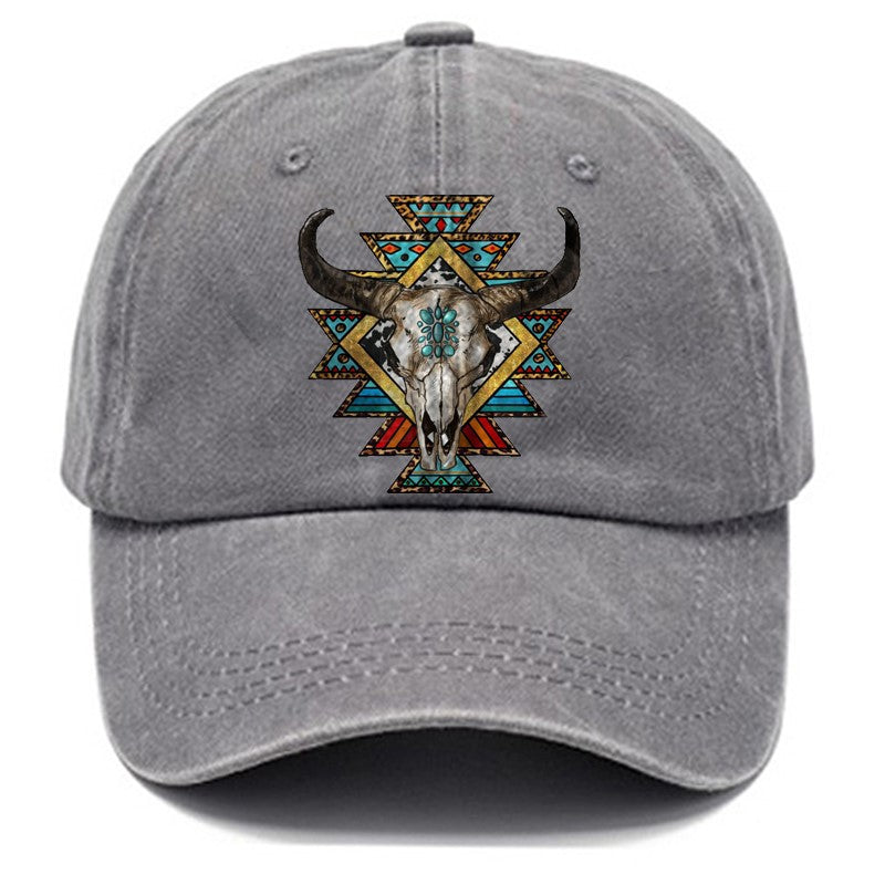 Wholesale Printed Hats Distressed Dad Hats Retro Baseball Caps Vintage Western Style Aztec ACC-HT-ZhuoDun001