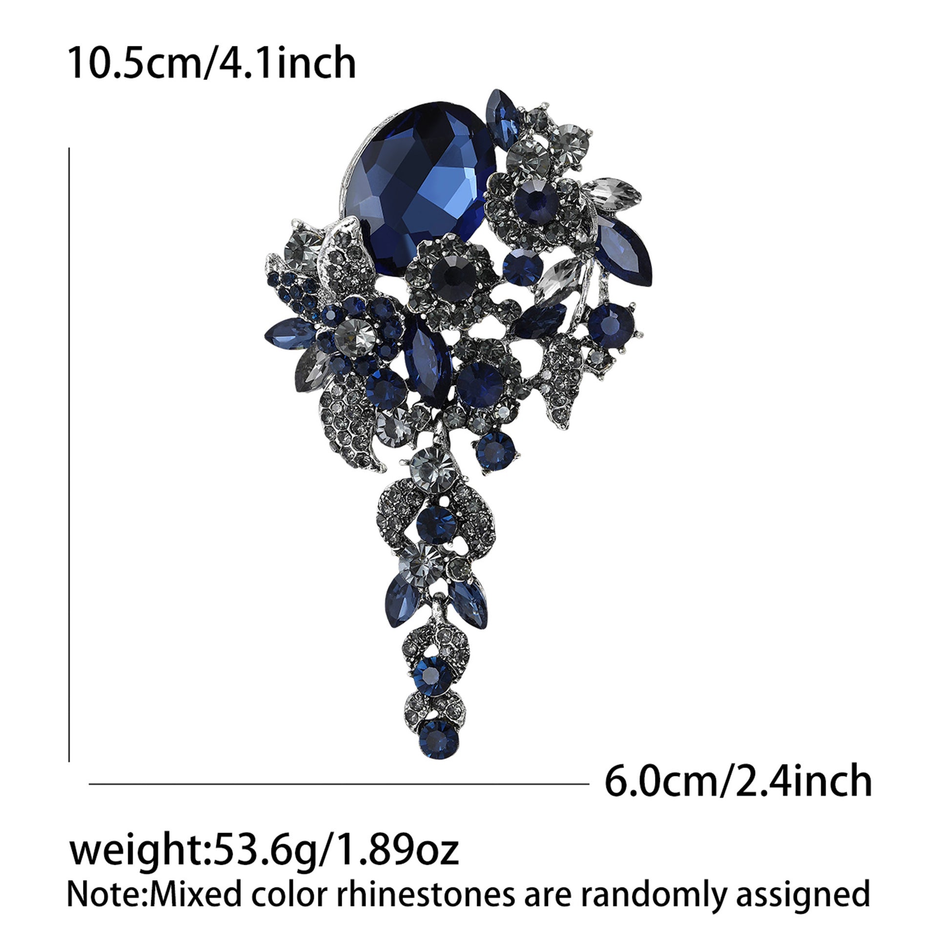 Wholesale Alloy Vintage Crystal Flower Brooch Antique Bronze Purple Women S Fashion Pin