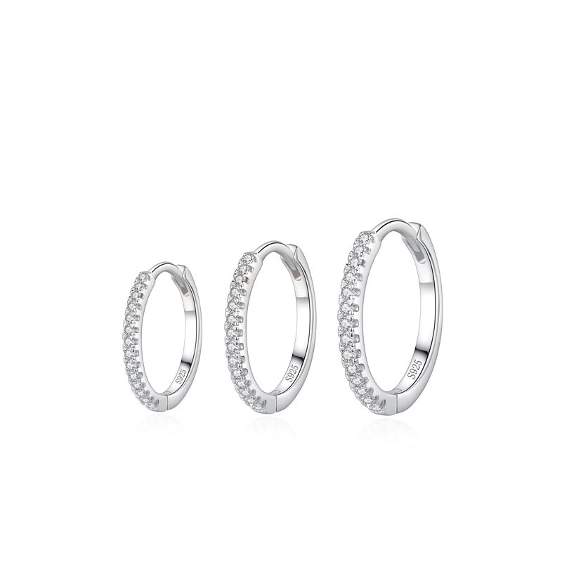 Wholesale s925 Sterling Silver Earrings Micro Diamond Earrings