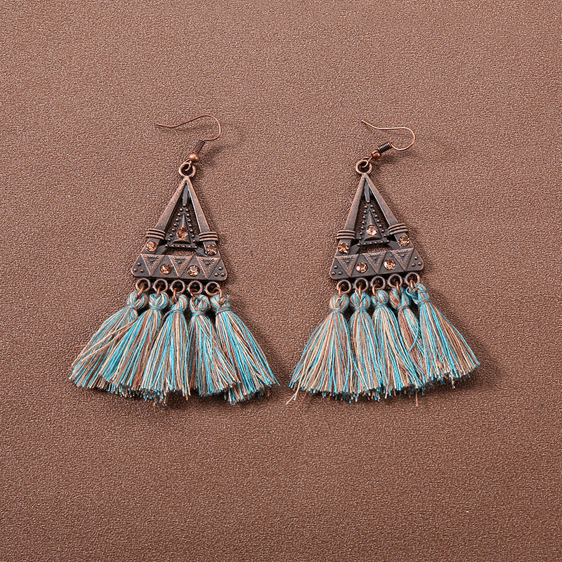 Wholesale Retro Bohemian Ethnic Style Earrings Tassel Earrings ACC-ES-Gumi005