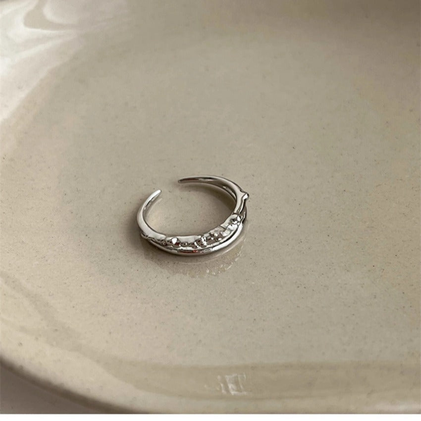 Wholesale Stylish Women Flower Ring Zinc Alloy Open Adjustable Textured Jewelry Accessory For Resale