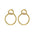 Wholesale  18k gold brass zircon ring twist earrings