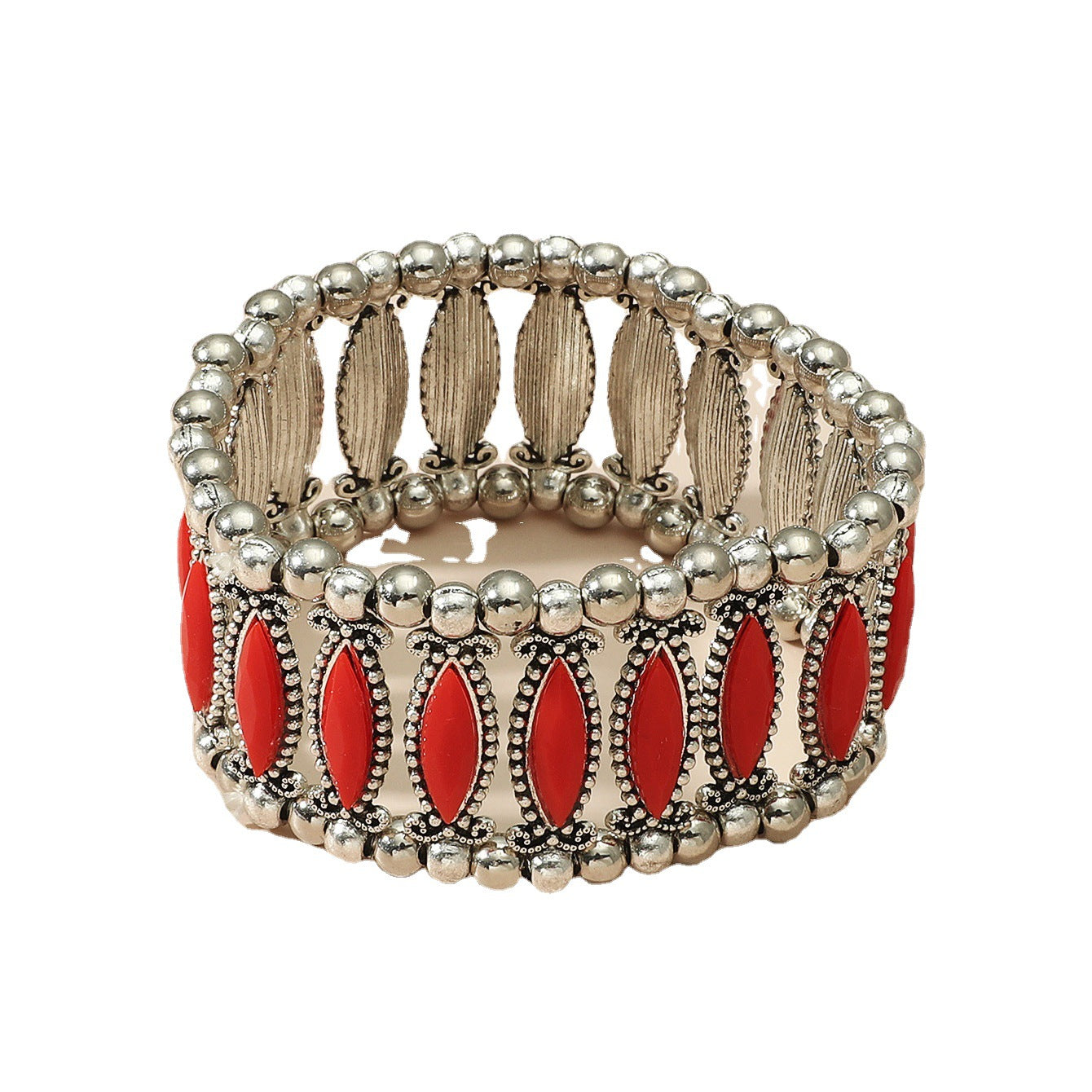 Wholesale Vintage Inlaid Resin Stretch Bracelet ACC-BT-JunJie006