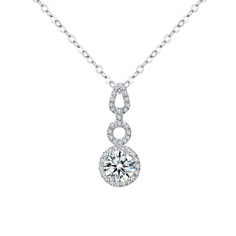 Wholesale Moissanite Women's Clavicle Chain Zircon Pendant ACC-PT-JRD001