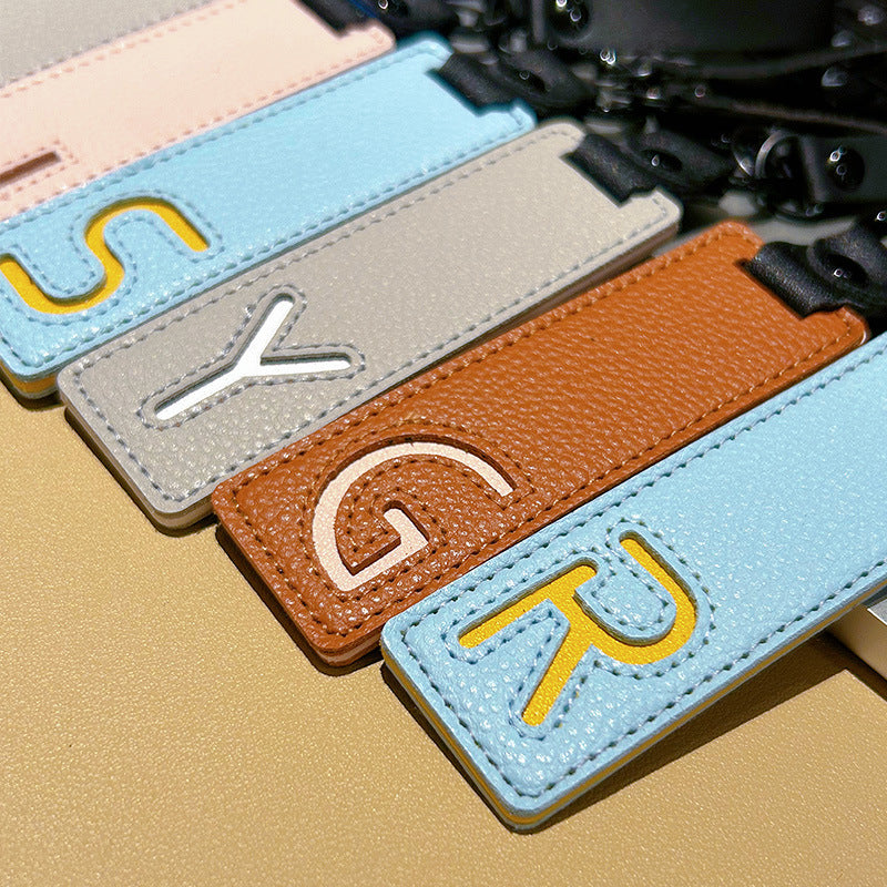Wholesale Leather 26 Letter Keychain Chic Car Key Accessory Decorative Bag Charm
