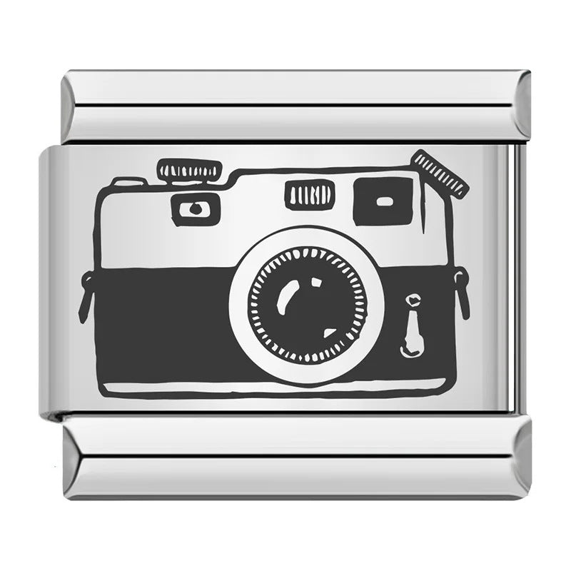 Wholesale Italian Charm Bracelet 9mm DIY hat and backpack pattern  Creative Stainless Steel Composable Bracelet