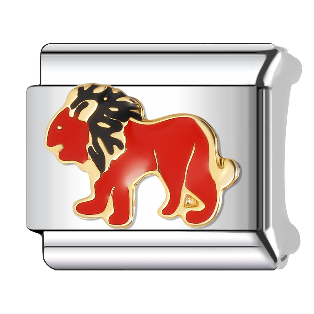 Wholesale Italian Charm Bracelet 9mm DIY Splicing Creative Pattern Stainless Steel Composable Bracelet