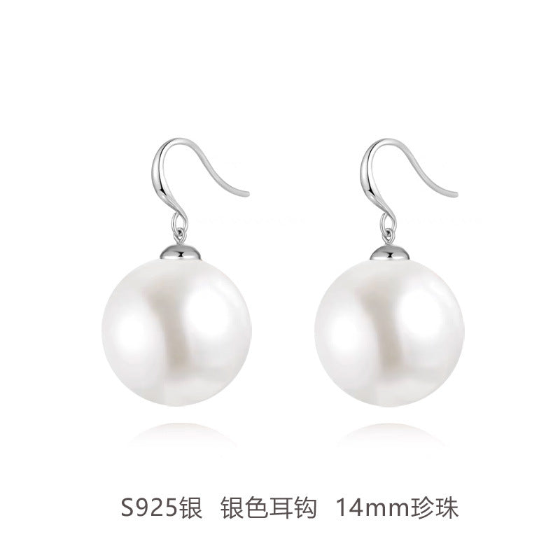 Wholesale Large Pearl Sterling Silver Earrings