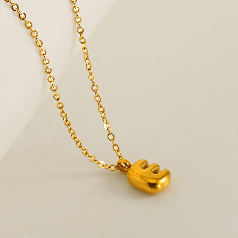 Wholesale titanium steel 26 English letter necklace