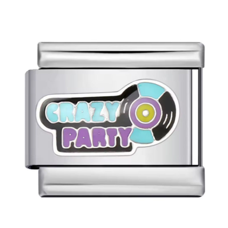 Wholesale  Italian Charm Bracelet 9mm DIY Classic Cartoon Creative Stainless Steel Composable Bracelet