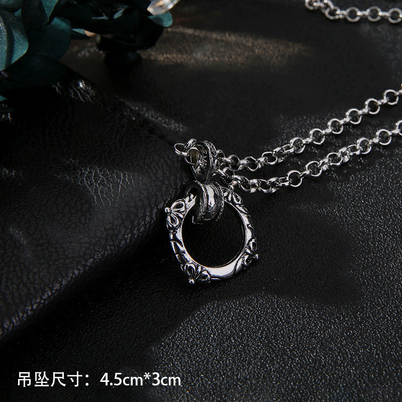 Wholesale Titanium Steel Long Necklace Men's Sweater Chain ACC-NE-Meihun009