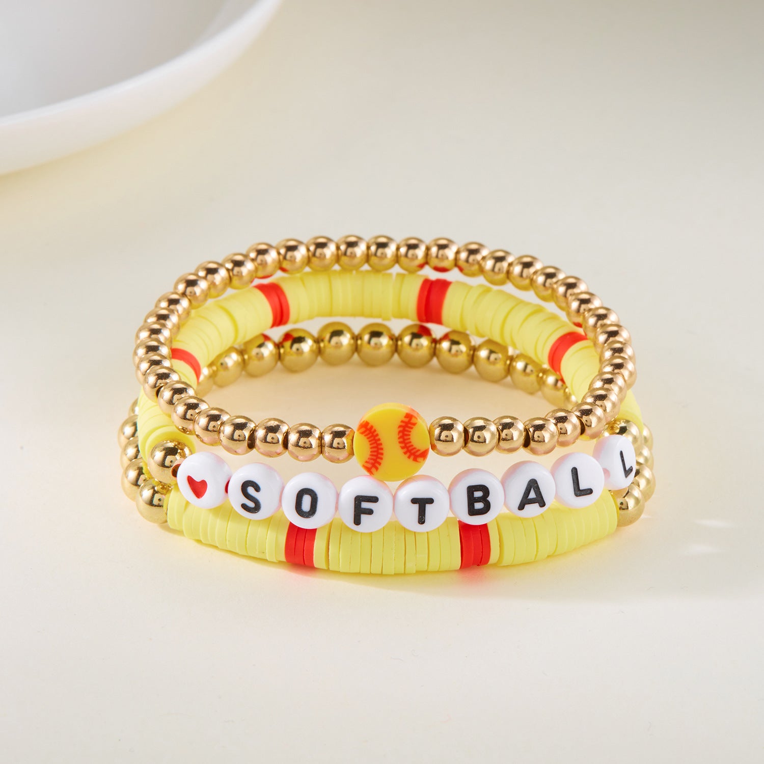 Wholesale  ball multi-layer bracelet soft ceramic bracelet