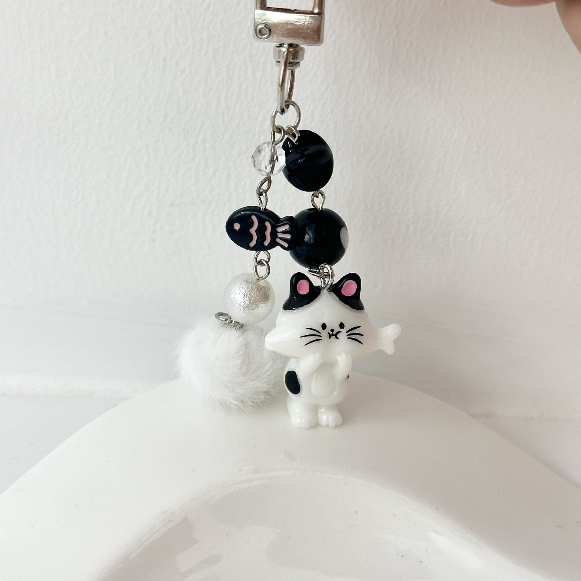 Wholesale  Cute Cartoon Loved Cat Keychain