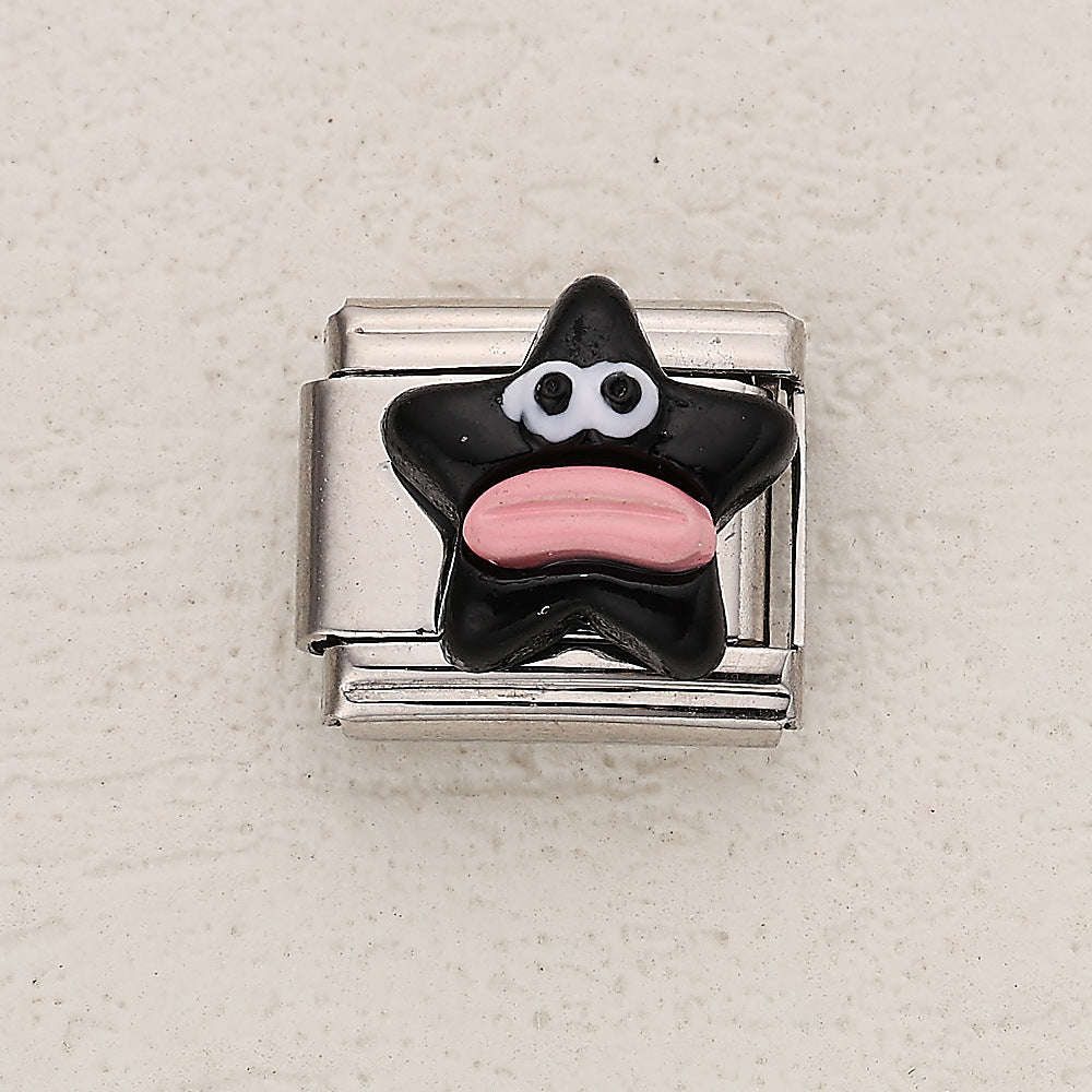 Wholesale 10pcs Italian Charm Bracelet 9mm DIY Splicing Cute Creative Stainless Steel Composable Bracelet