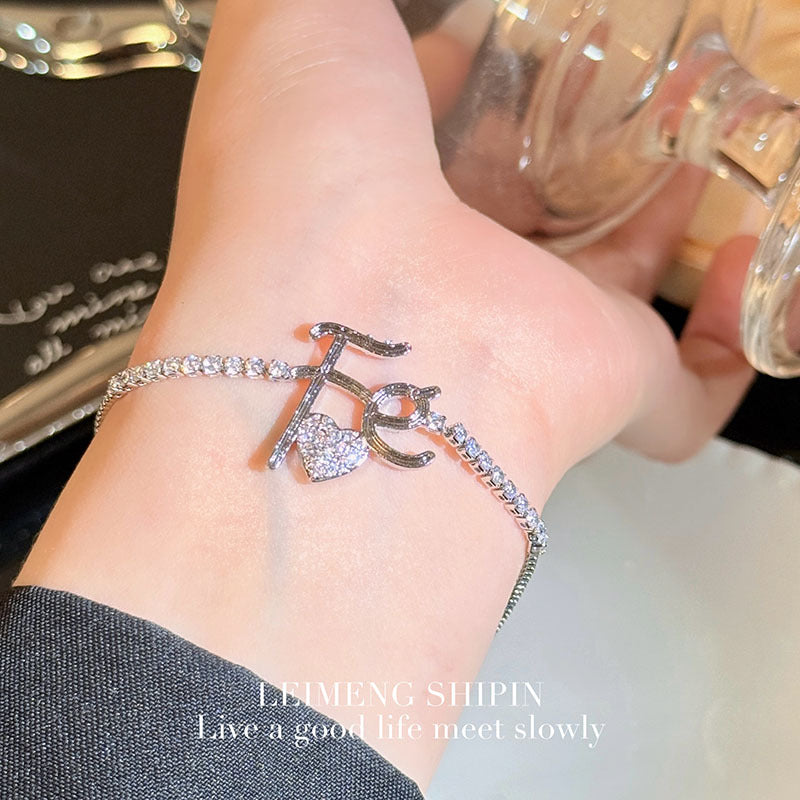 Wholesale  Butterfly Heart Zircon Bracelet