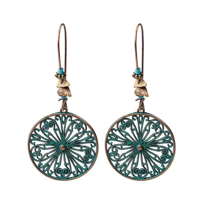 Wholesale Bohemian Vintage Dream Catcher Earrings Alloy Jewelry Boutique Resale Gift