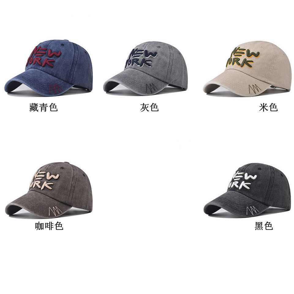 Wholesale Cotton Washed Old New York Baseball Cap