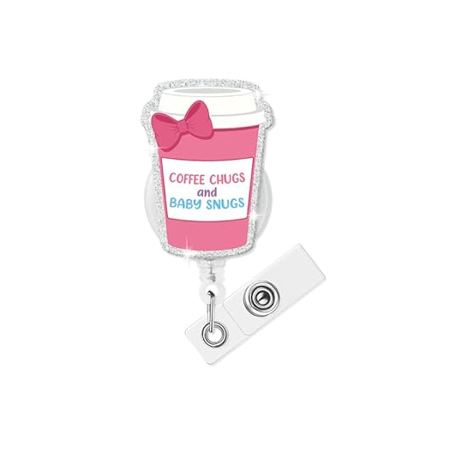Wholesale Acrylic Retractable Badge Reel Baby Pattern for Nurse ID Card Holder Cute Gift