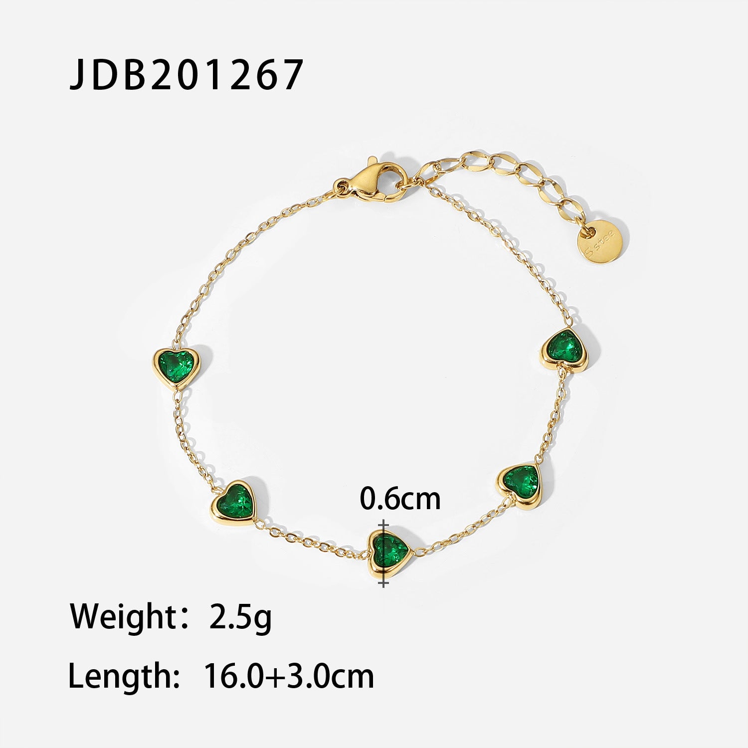 Wholesale Vintage Green Zircon Series Stainless Steel Necklace Earrings Bracelet Ring ACC-RS-JieDing003