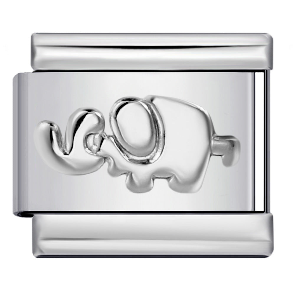 Wholesale Italian Charm Bracelet 9mm DIY Splicing Removable Gold and Silver Stainless Steel Composable Bracelet