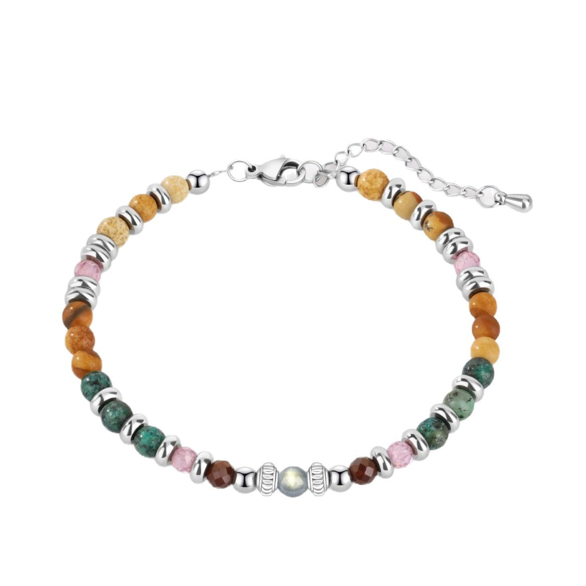 Wholesale Natural stone beaded stretch bracelet Adjustable