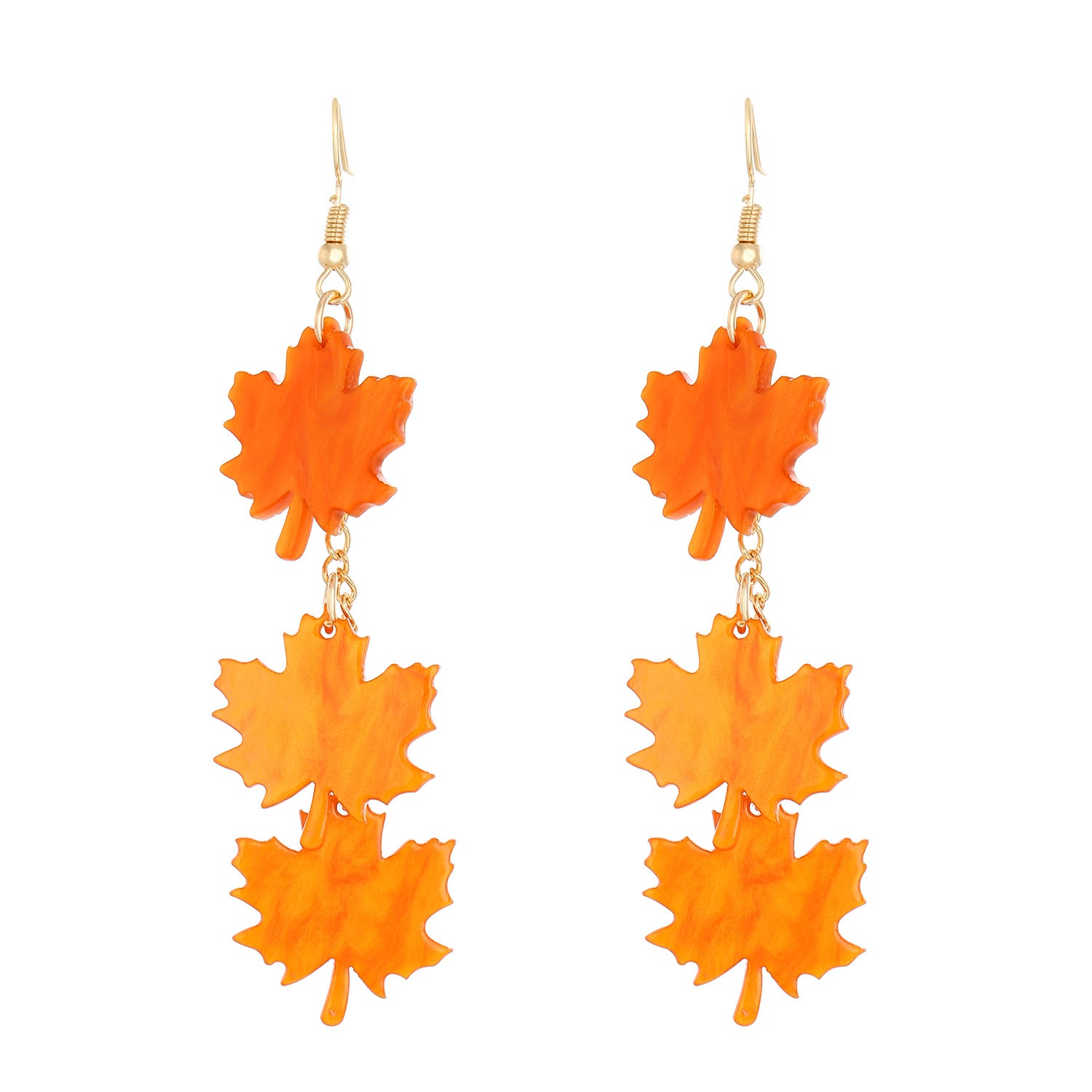 Wholesale acrylic maple leaf earrings