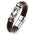Wholesale Stainless steel  woven leather hand rope punk style alloy 8-character  bracelet