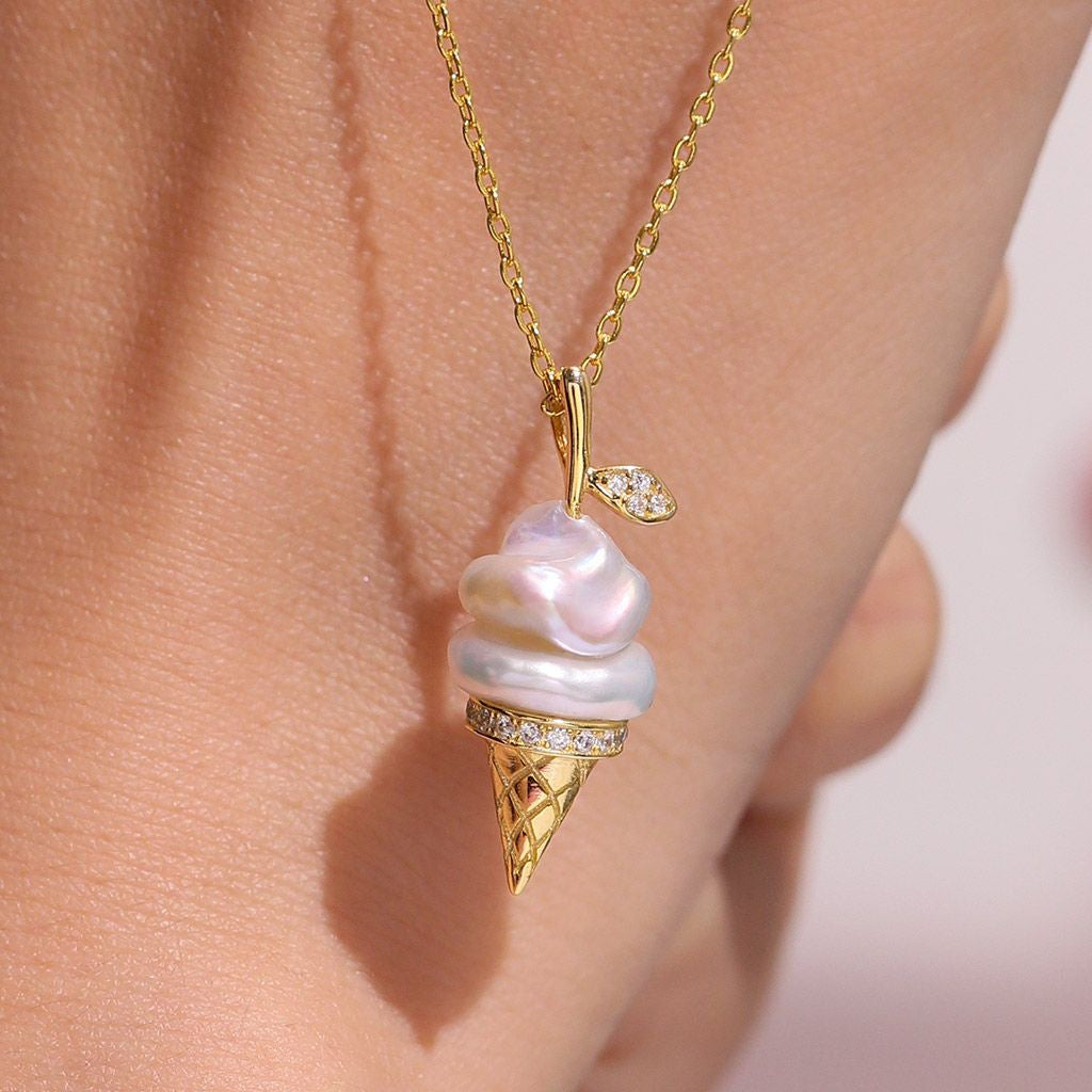 Wholesale Man-made Pearl Ice Cream Pendant