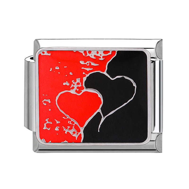 Wholesale Italian Charm Bracelet 9mm DIY Splicing Valentine' s Day Stainless Steel Composable Bracelet