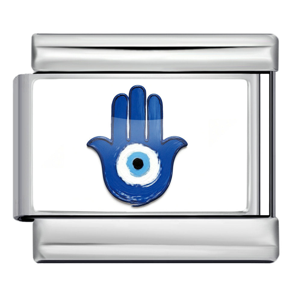 Wholesale Modern Blue Devil' s Eye Stainless Steel Detachable DIY Bracelet Boutique Resale