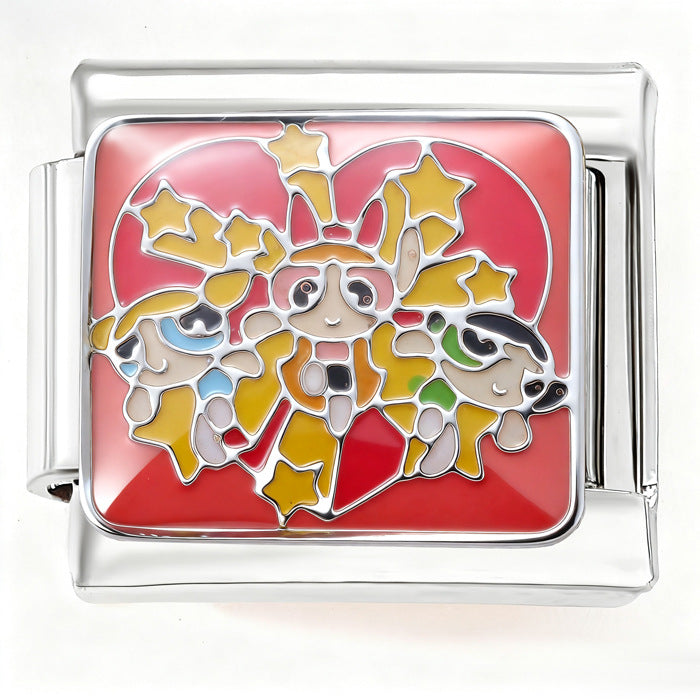 Wholesale  Italian Charm Bracelet 9mm DIY Cute Cartoon Creative Stainless Steel Composable Bracelet