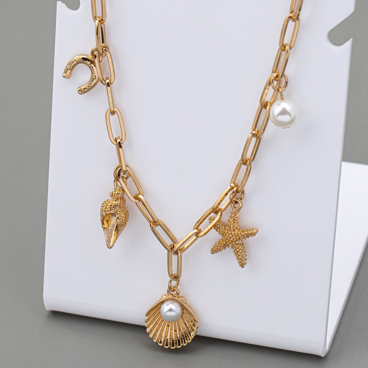 Wholesale Marine Series Shell Diverse Pendant Pearl Necklace